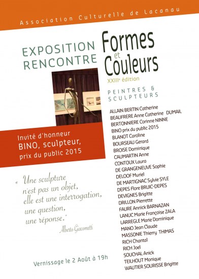 Exposition Formes et couleurs : salle l'Escoure Lacanau Océan